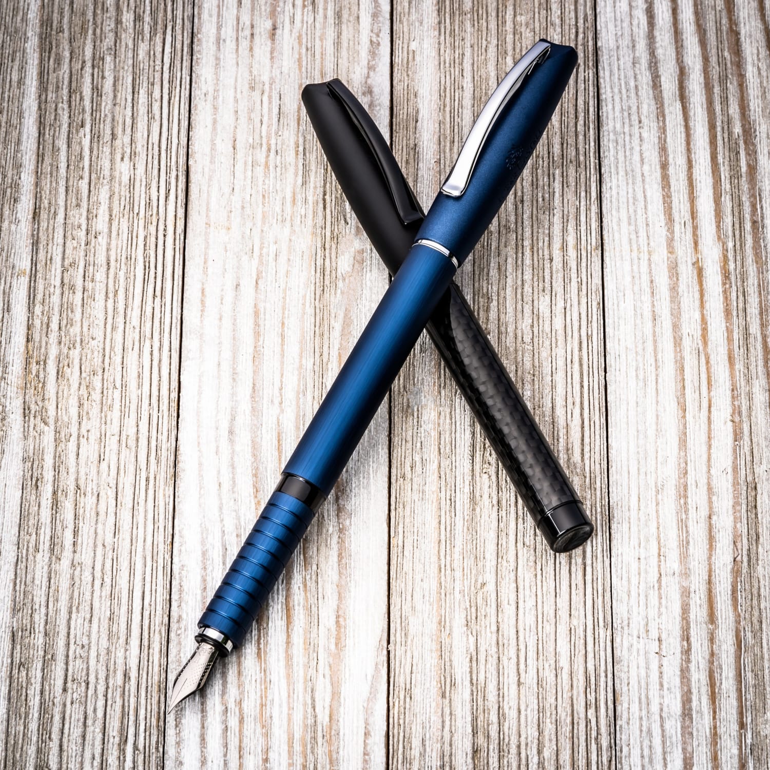 Faber-Castell Essentio Aluminum Blue Pen - Desires by Mikolay