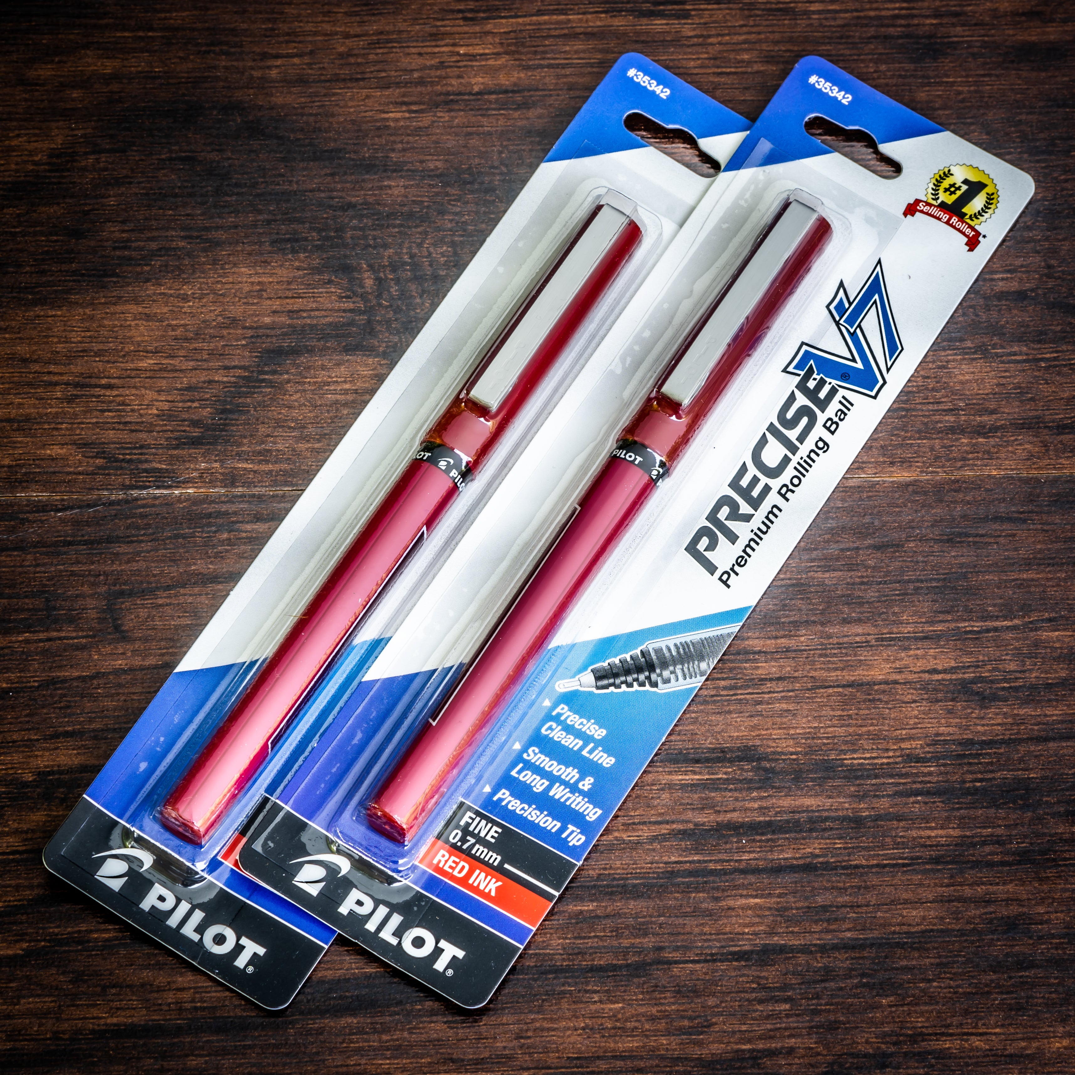 Pilot V5 Hi-Tecpoint Rollerball Pen - Fine 0.5mm Nib - Pack of 4 - Black,  Blue, Red, Green