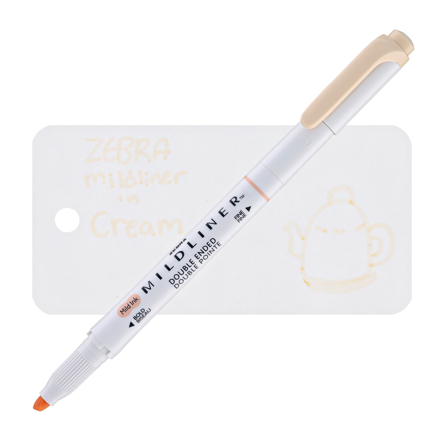 Zebra Mildliner Dual-Tip Highlighter in Cream