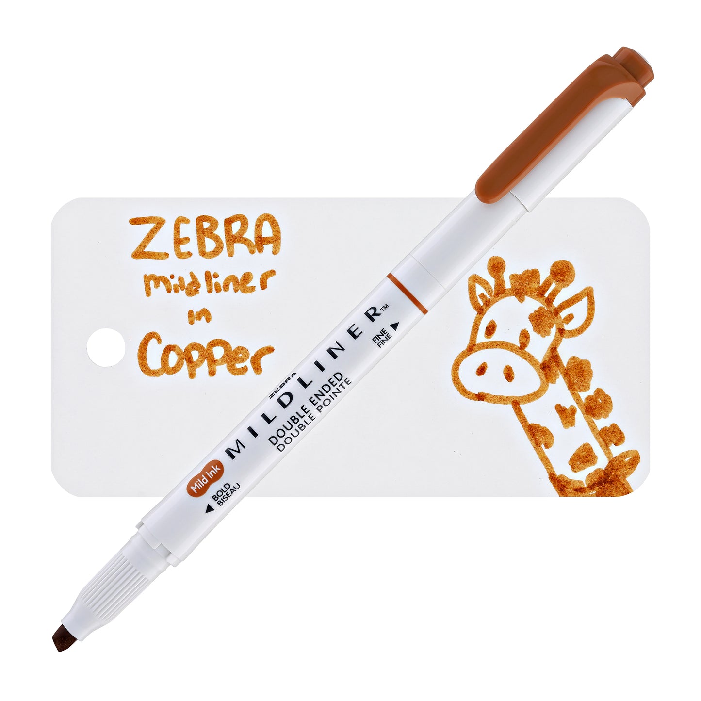 Zebra Mildliner Dual-Tip Highlighter in Copper