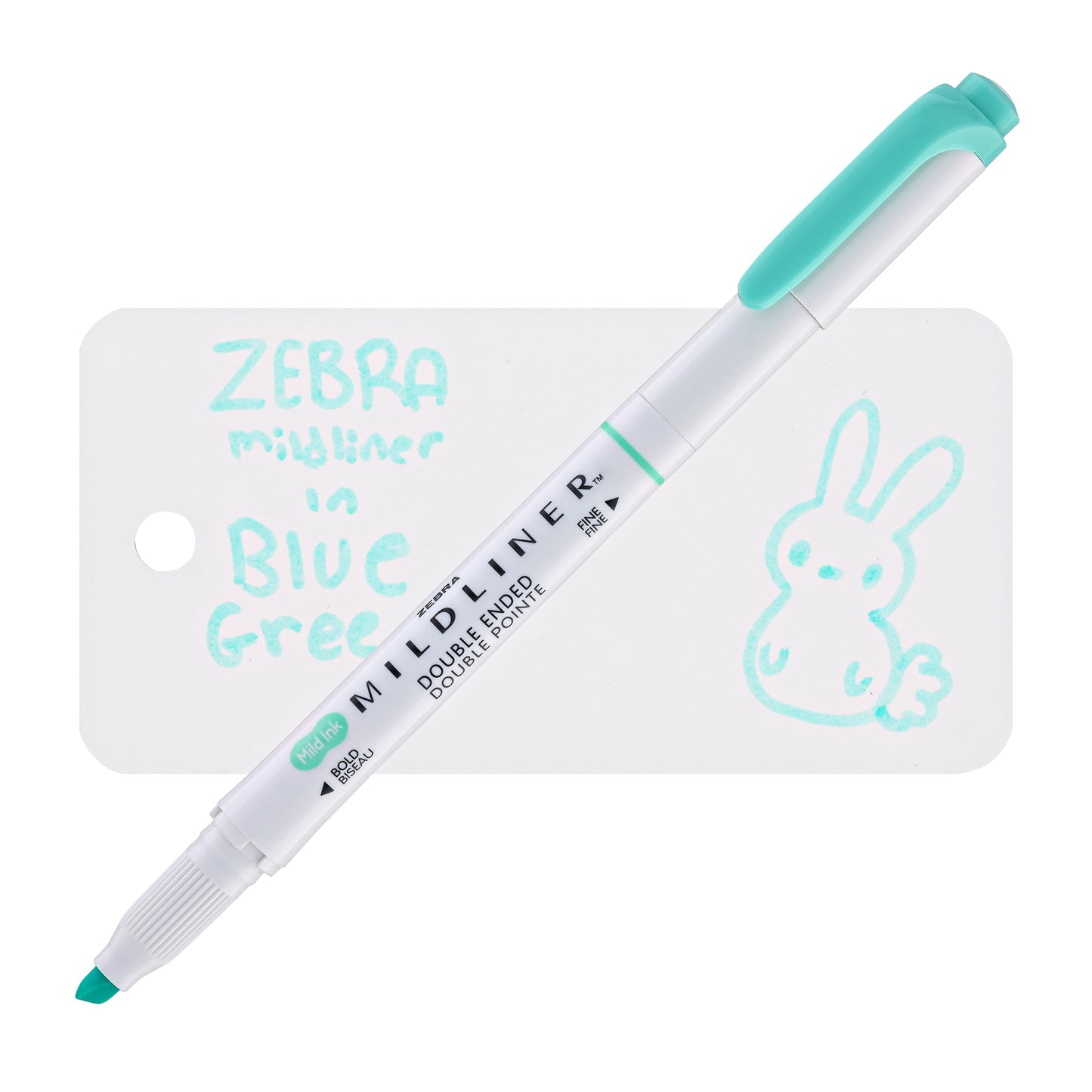 Zebra Mildliner Dual-Tip Highlighter in Blue Green