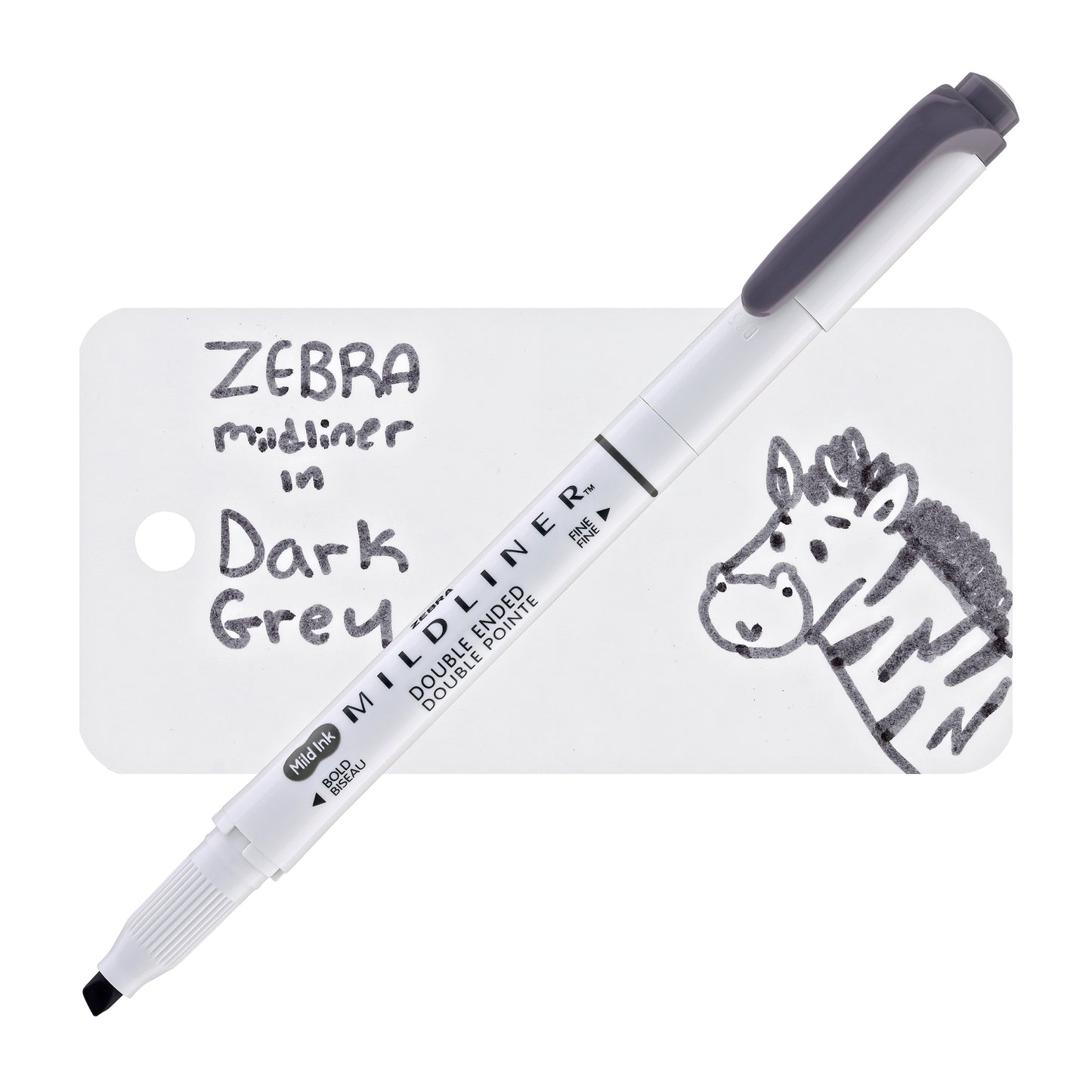 Zebra Mildliner Dual-Tip Highlighter in Dark Gray
