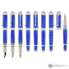 Aurora Duca Fountain Pen in Glazed Blue Lacquer - 18K Gold Fountain Pen