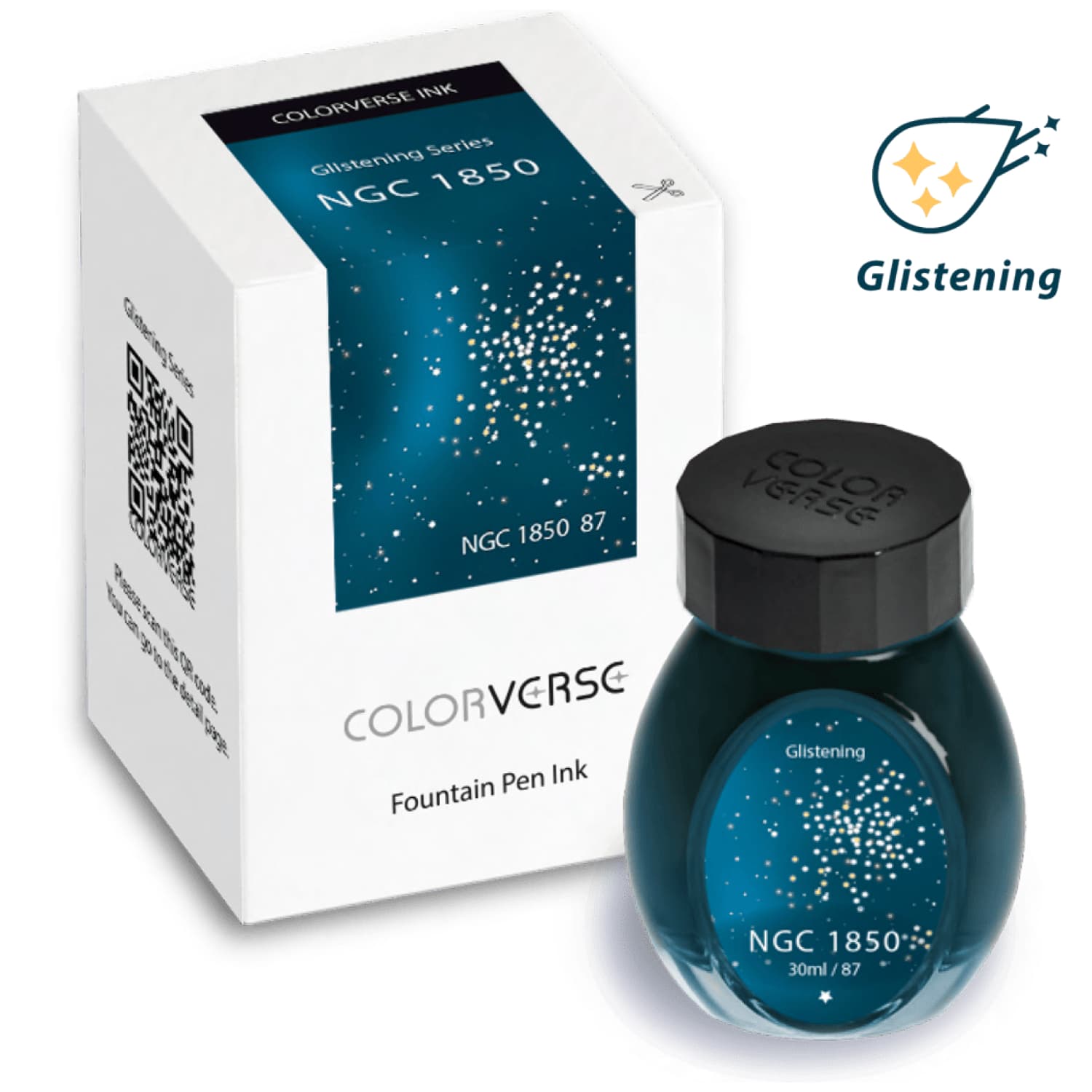 Colorverse Glistening Series 7 Bottled Ink in No.87 NGC 1850