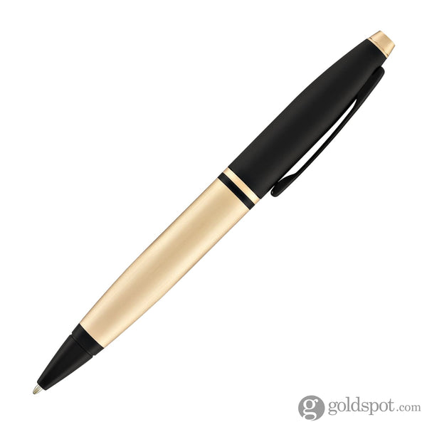Cross Calais Ballpoint Pen in Brushed Rose Gold with Black Trim Pens