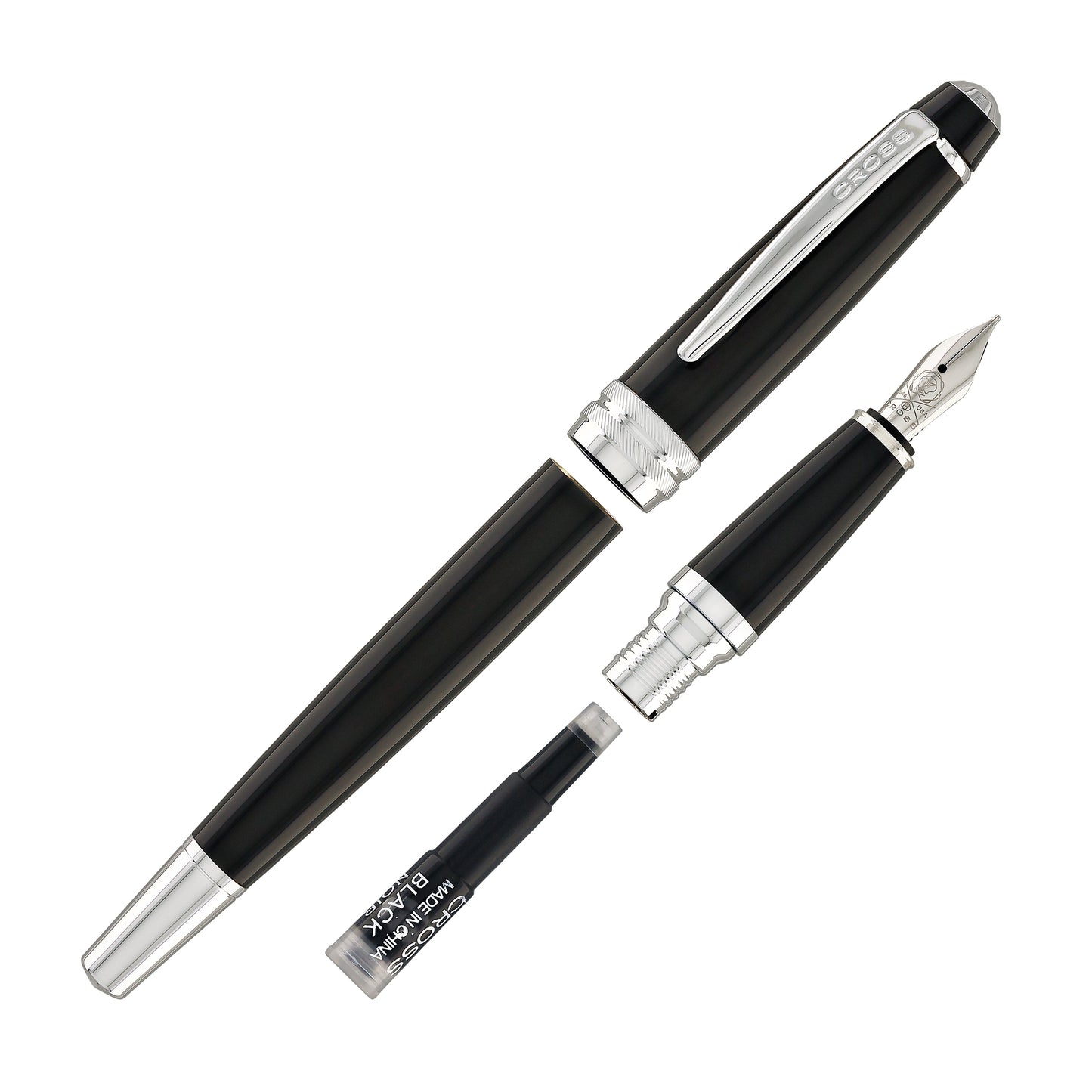 Cross Bailey Fountain Pen in Black Lacquer - Medium Point