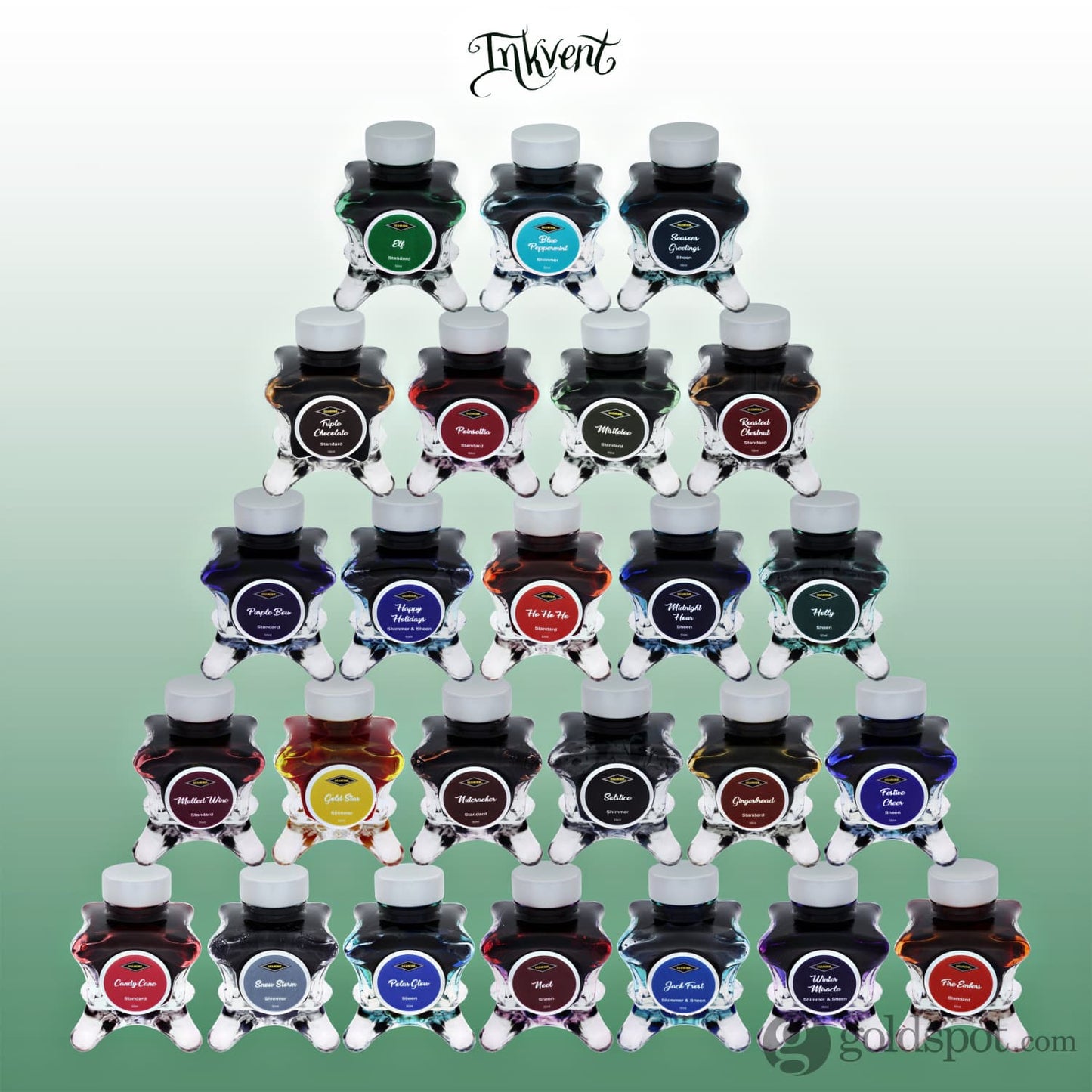 Diamine Inkvent Blue Edition Shimmer & Sheen Bottled Ink in Jack Frost - 50 mL Bottled Ink