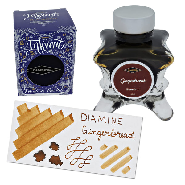 Diamine Inkvent Blue Edition Standard Bottled Ink in Gingerbread - 50 mL Bottled Ink