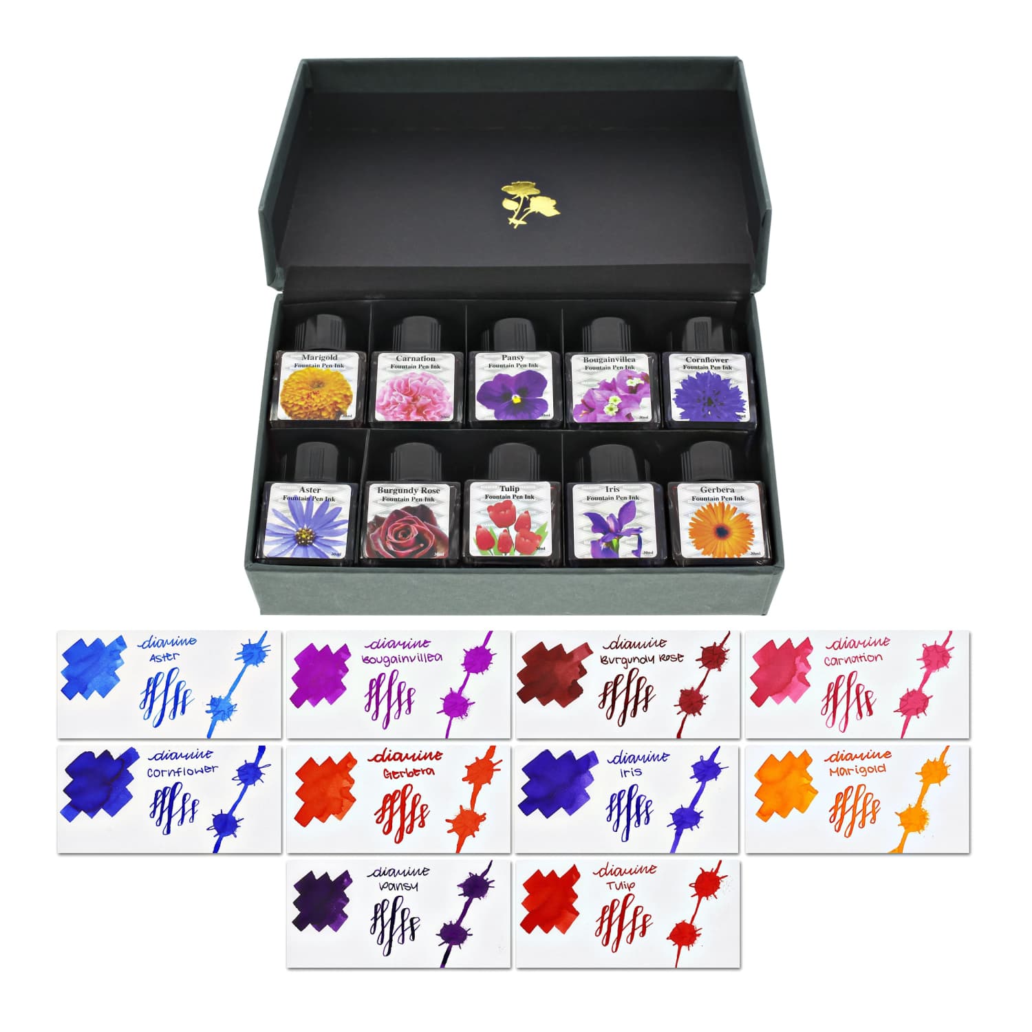 Diamine Music Bottled Ink - Set of 10 - 30 mL