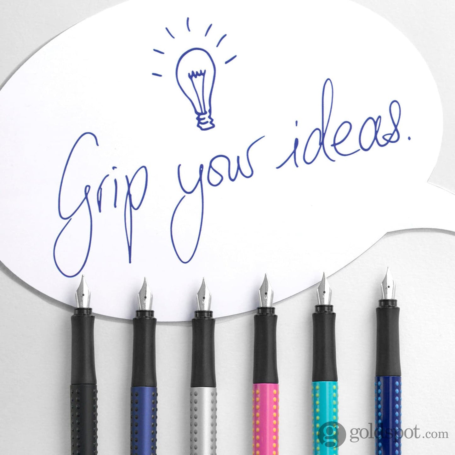 Faber-Castell Grip 2010 Fountain Pen in Bicolor Turquoise with Cartridges - Extra Fine Point Fountain Pen