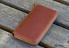 Galen Leather Zippered Three Pen Case in Brown Pen Case