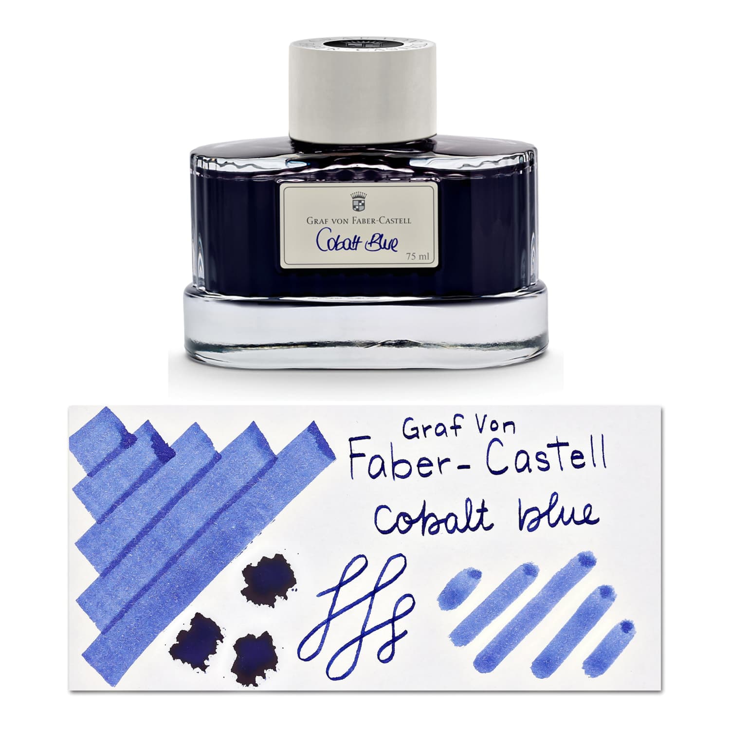 Graf von Faber-Castell Bottled Ink in Cobalt Blue 75 mL