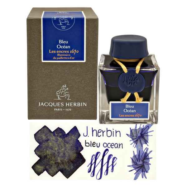 J. Herbin 1670 Anniversary Bottled Ink in Bleu Ocean - 50 mL Bottled Ink