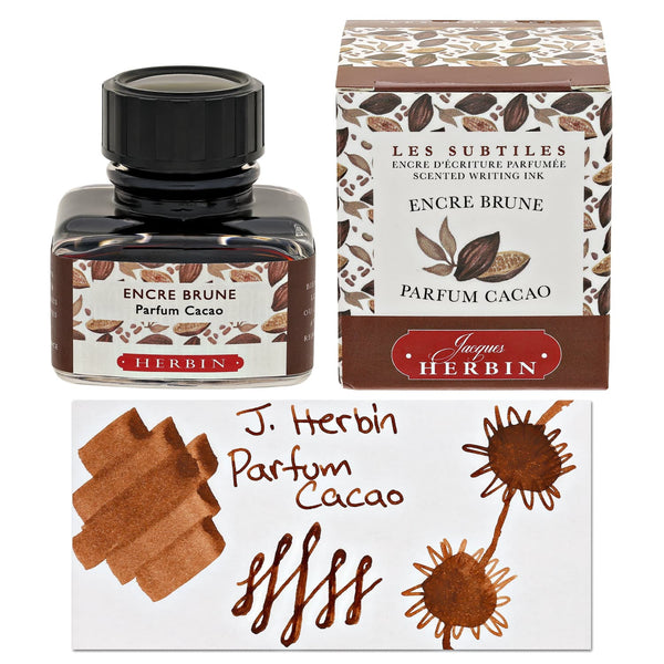 J. Herbin Brown Cocoa Scented Bottled Fountain Pen Ink - 30 mL