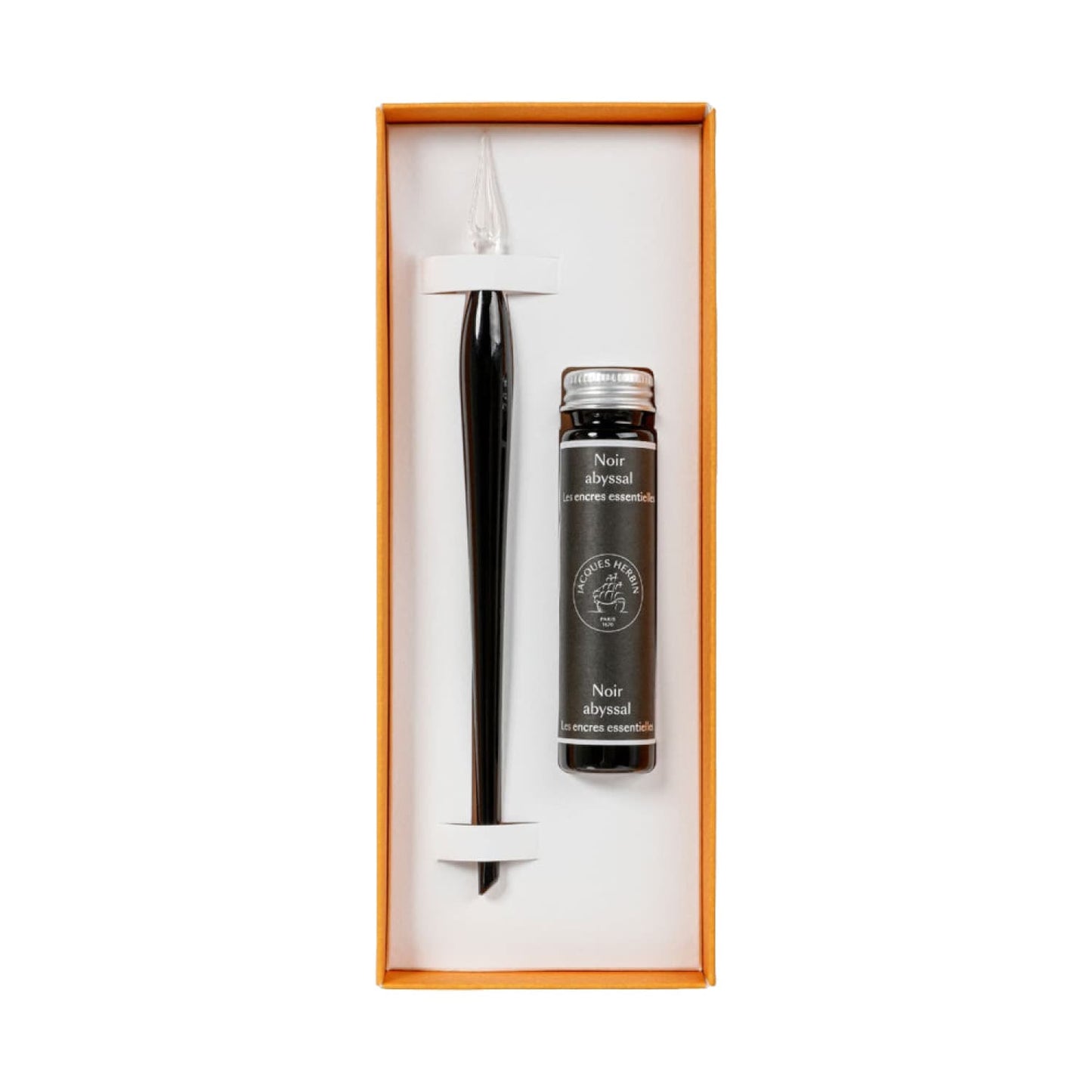 J. Herbin Murano Glass Pen and Ink Set in Black Dip Pen