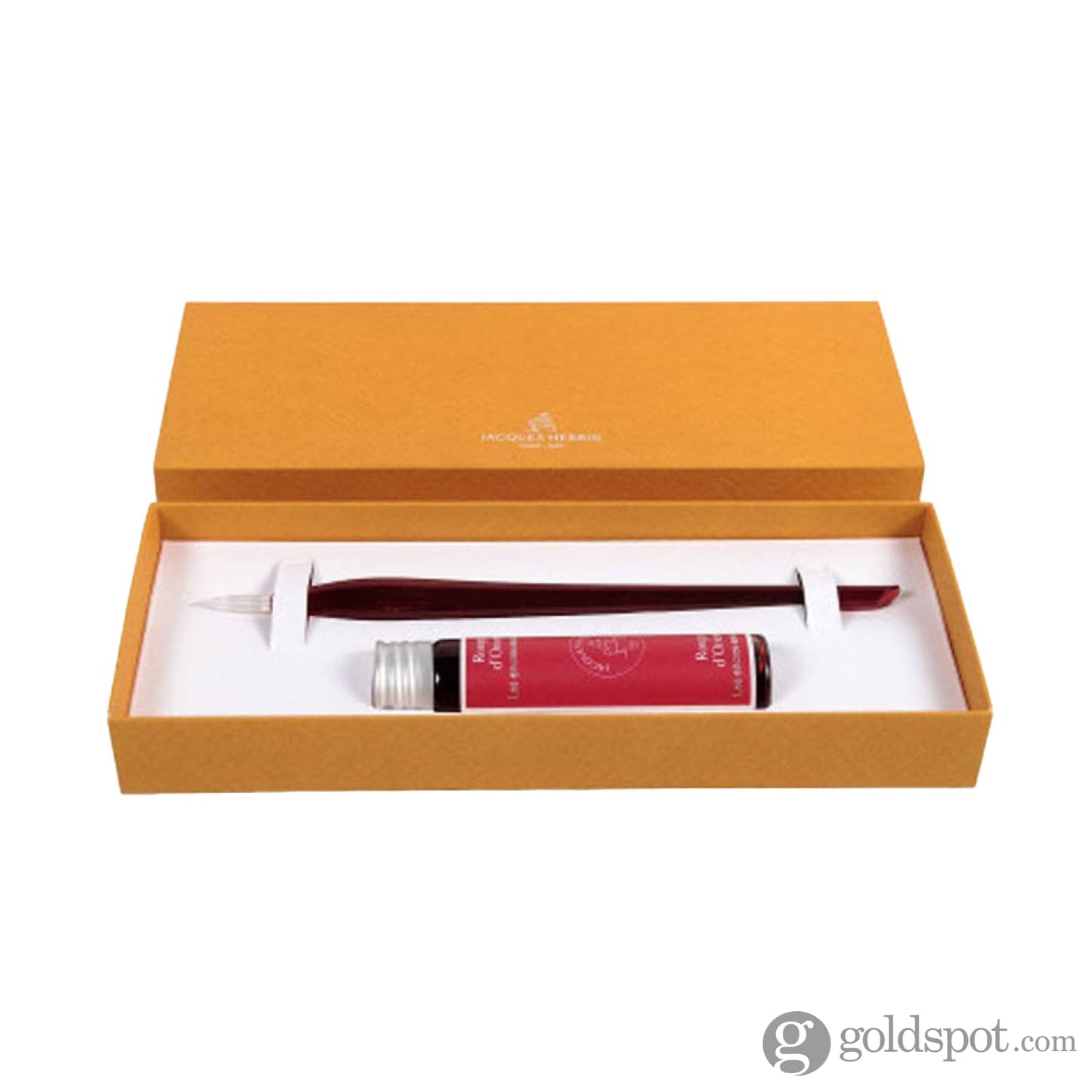 J. Herbin Murano Glass Pen and Ink Set in Red Dip Pen
