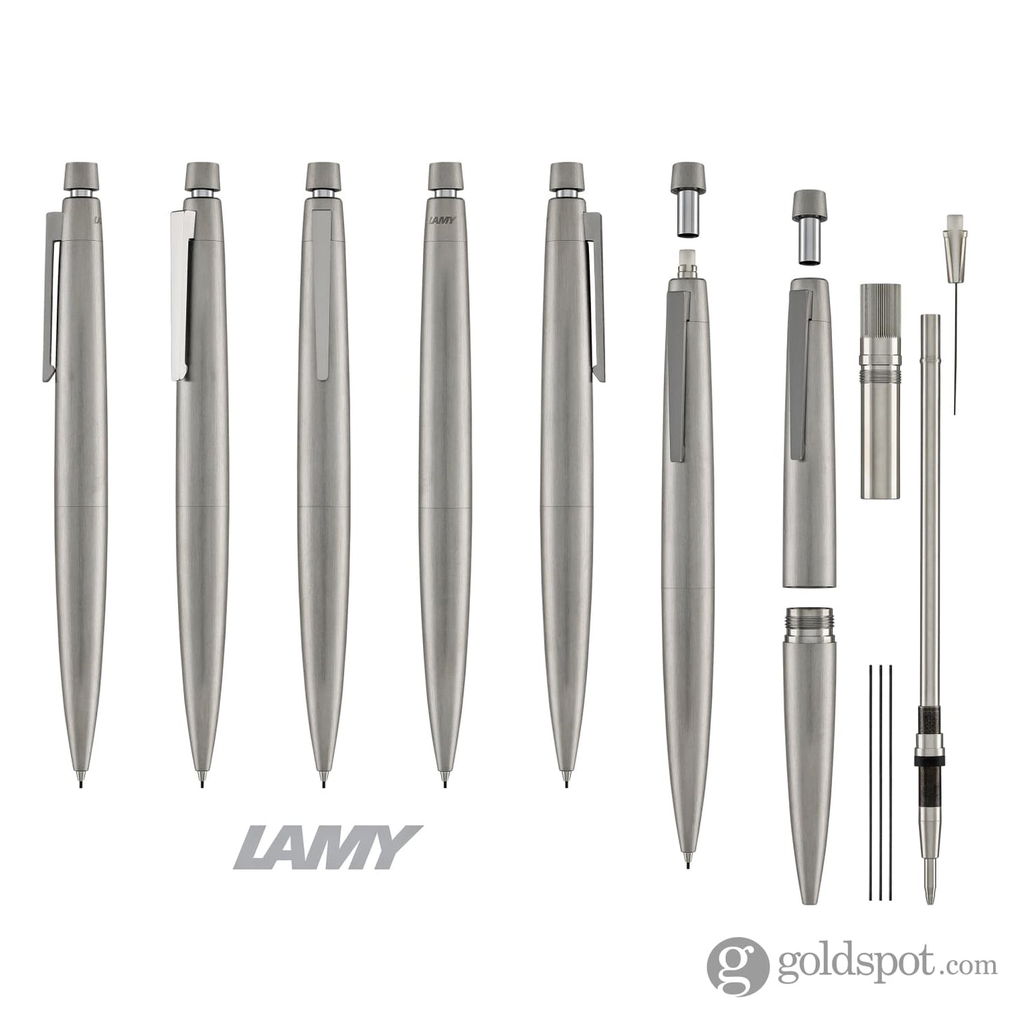 Lamy 2000 Mechanical Pencil in Brushed Stainless Steel - 0.7mm Mechanical Pencils
