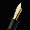 Leonardo Audace Guilloche Fountain Pen in Black Intense Ebonite GT 14kt Gold No. 8 Size Nib Fountain Pen