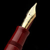 Leonardo Audace Guilloche Fountain Pen in Garnet Red Ebonite GT 14kt Gold No. 8 Size Nib Fountain Pen