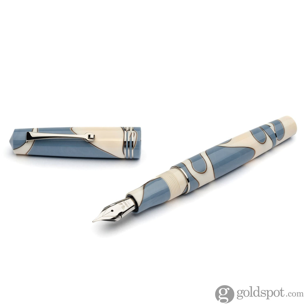 Leonardo Momento Zero Fountain Pen in Nuvola Silver / Elastic Extra Fine Fountain Pen