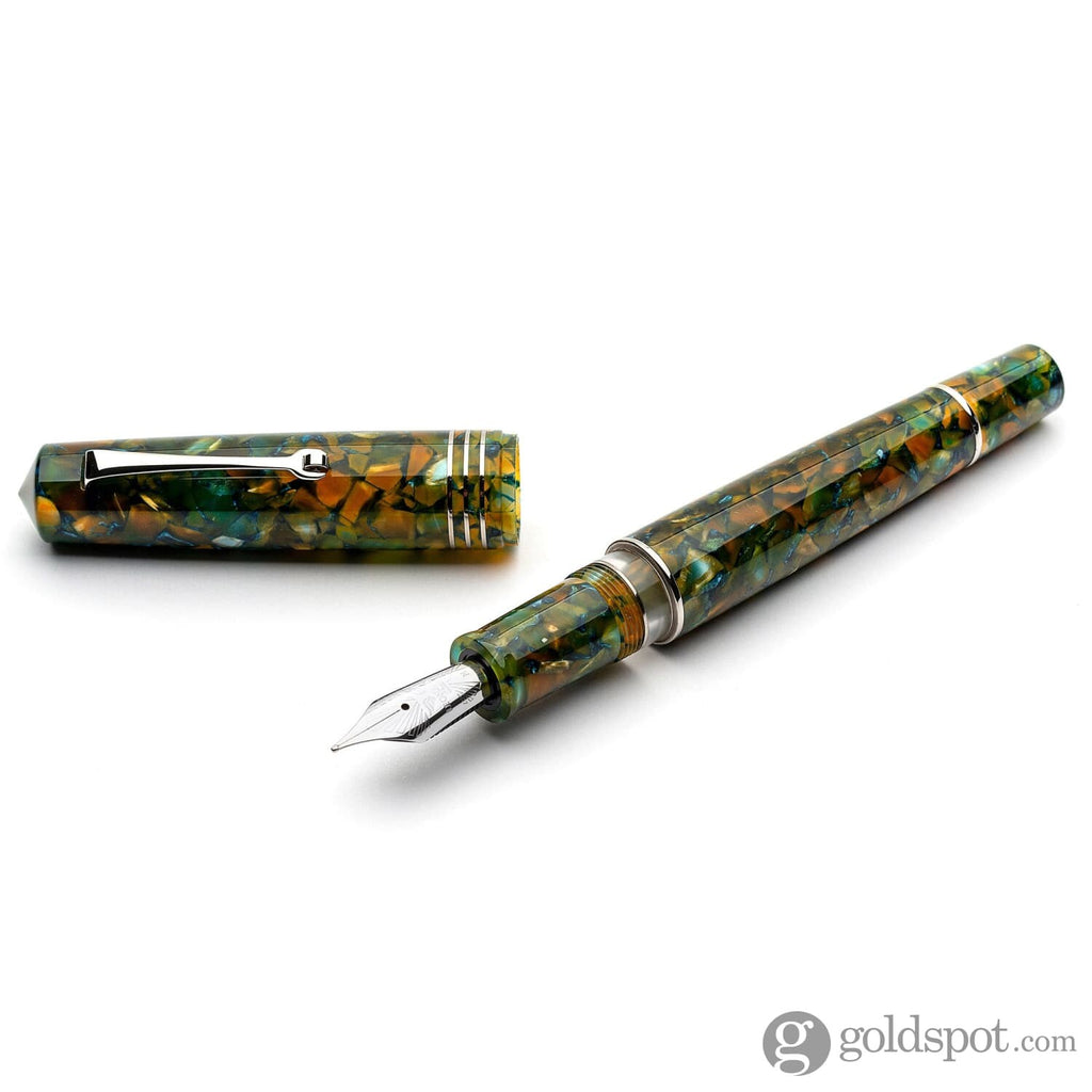 Leonardo Momento Zero Grande 2.0 Fountain Pen in Girasole Stainless Steel / Broad Fountain Pen