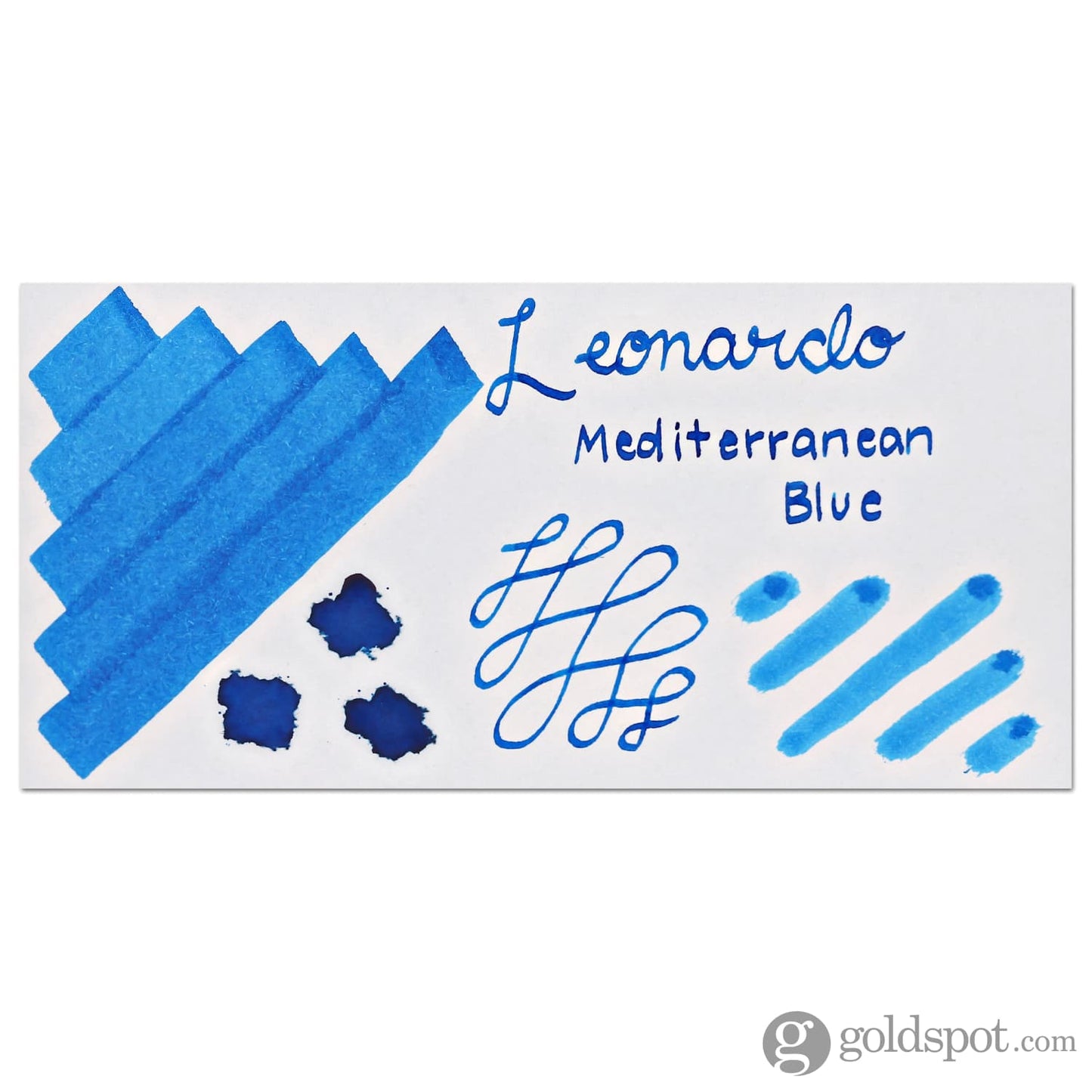 Leonardo Officina Bottled Ink in Mediterranean Blue - 40 mL Bottled Ink