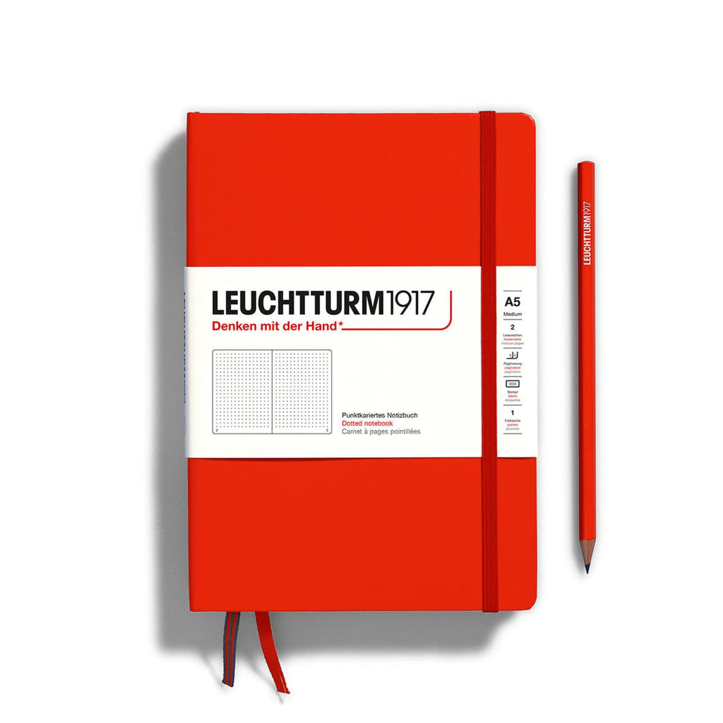 Leuchtturm 1917 Hardcover Dot Grid Notebook in Fox Red - A5 Notebooks Journals