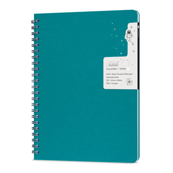 Nebula by Colorverse Casual A5 Notebook in Turquoise Lined Notebooks Journals