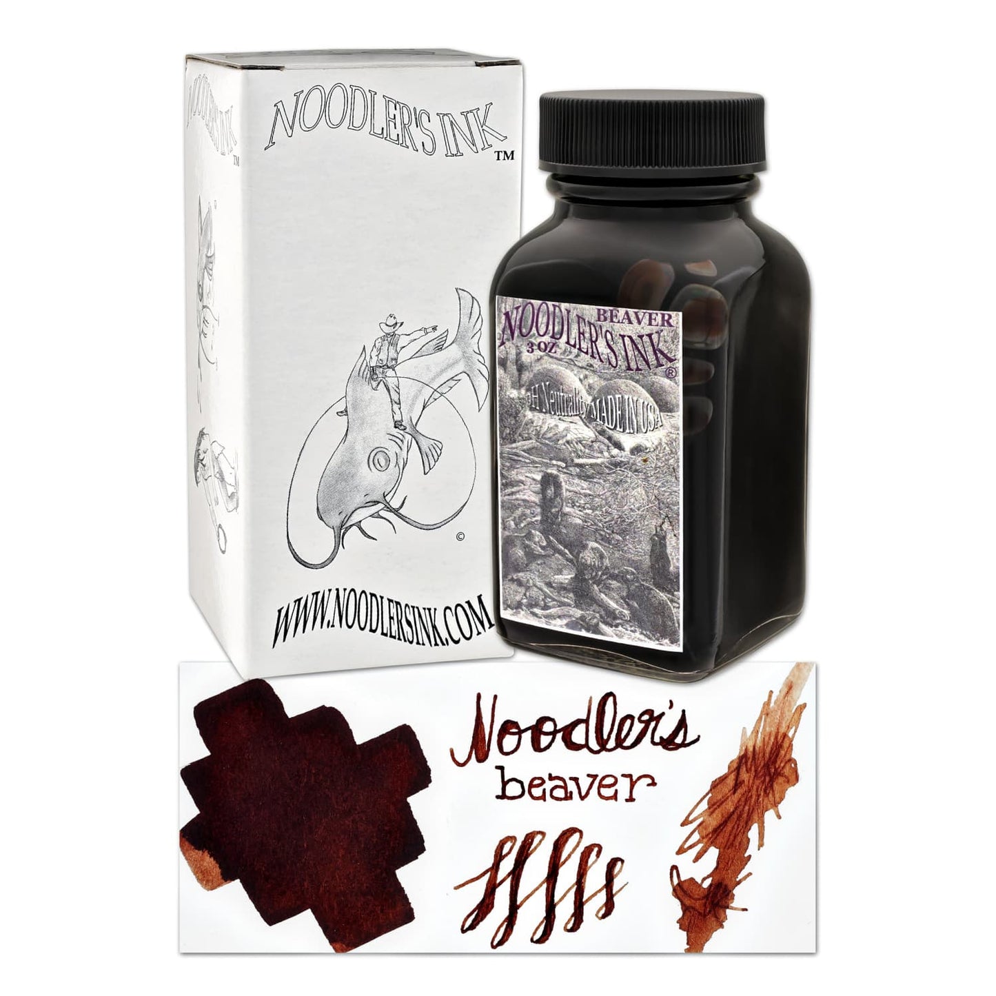 Noodler’s Bottled Ink in Beaver (Brown) - 3oz Bottled Ink