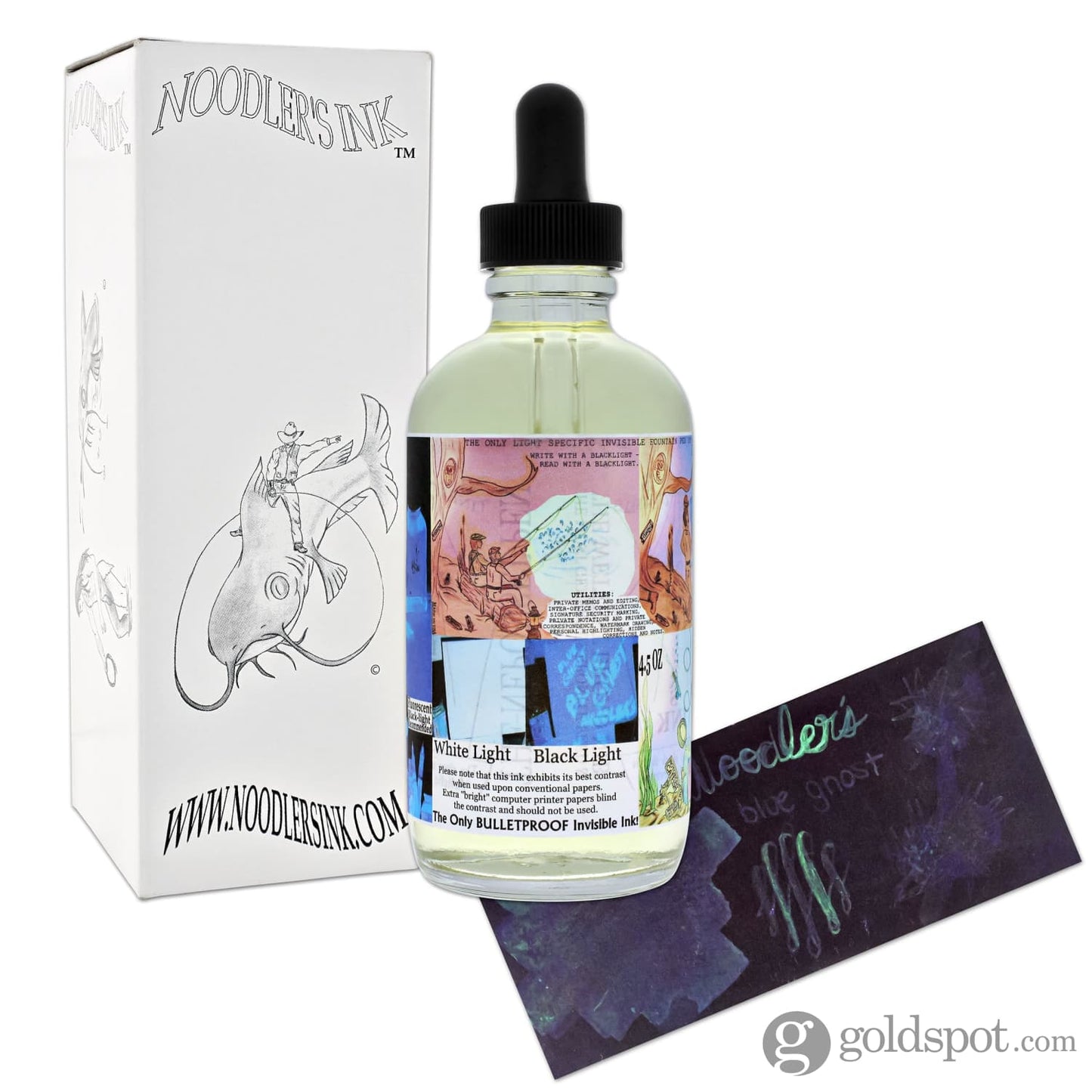 Noodler’s Bottled Ink in Blue Ghost (Glow in the Dark) 4.5oz Bottled Ink
