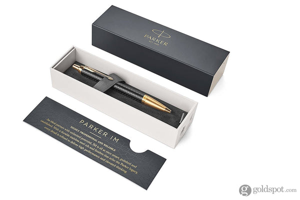 Parker IM Premium Ballpoint Pen - Black Gold Trim GT Ballpoint Pen