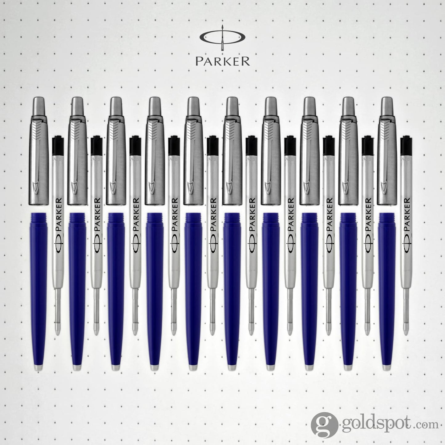 Parker Pack of 10 Jotter Ballpoint Pen in Blue Barrel - Pack of 10 Ballpoint Pen
