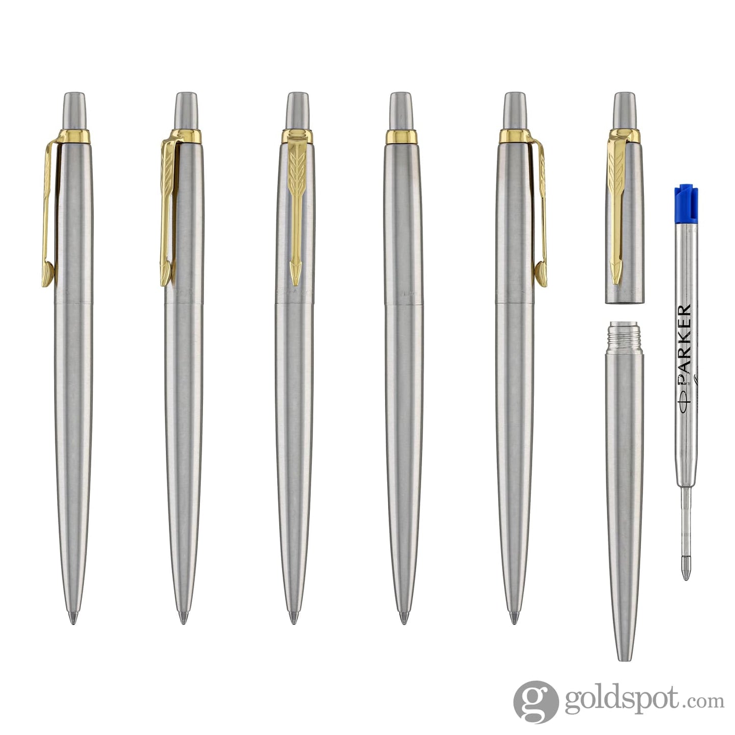 Parker Jotter Ballpoint Pen in Classic Stainless Steel with Gold Trim Ballpoint Pens