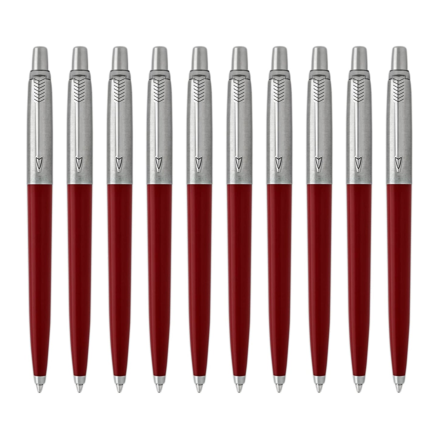 Parker Pack of 10 Jotter Ballpoint Pen in Red Barrel - Pack of 10 Ballpoint Pen