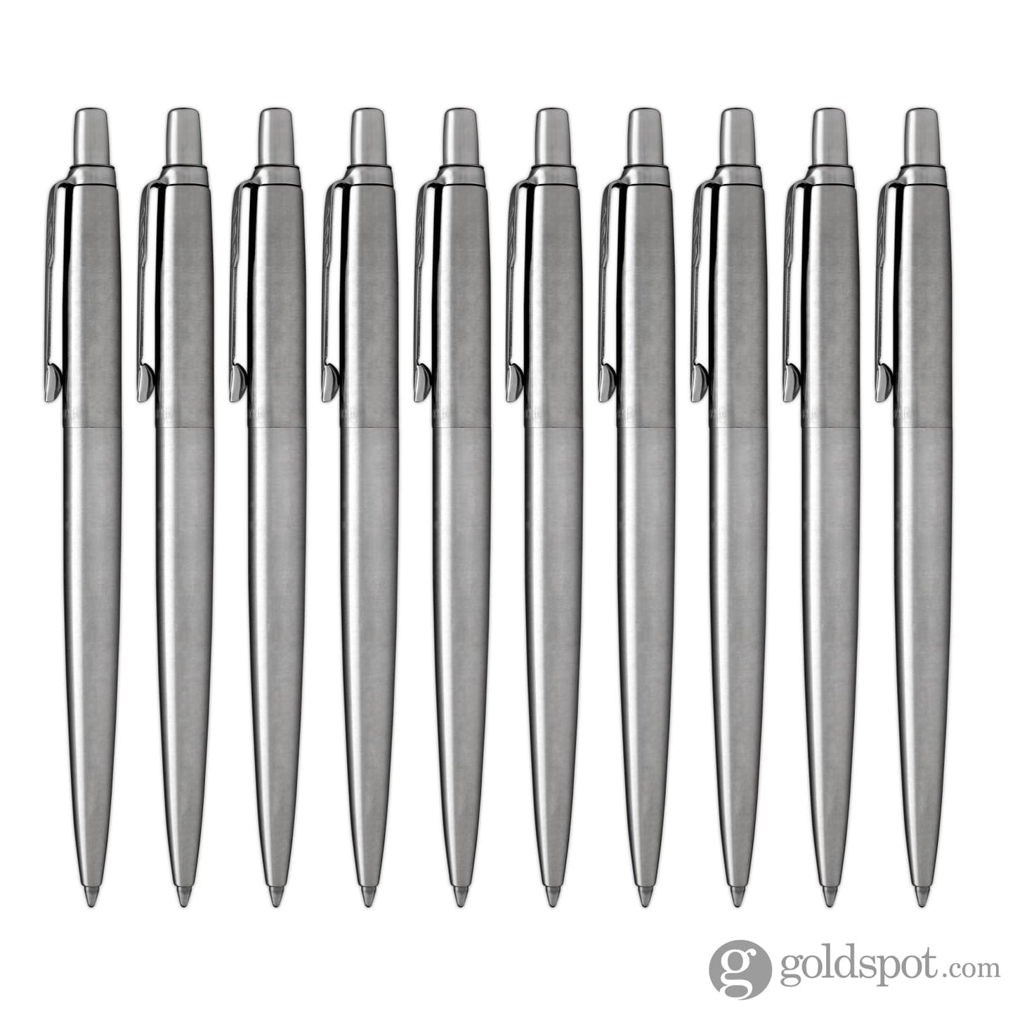 Parker Jotter Ballpoint Pen in Stainless Steel - Pack of 10 Ballpoint Pen