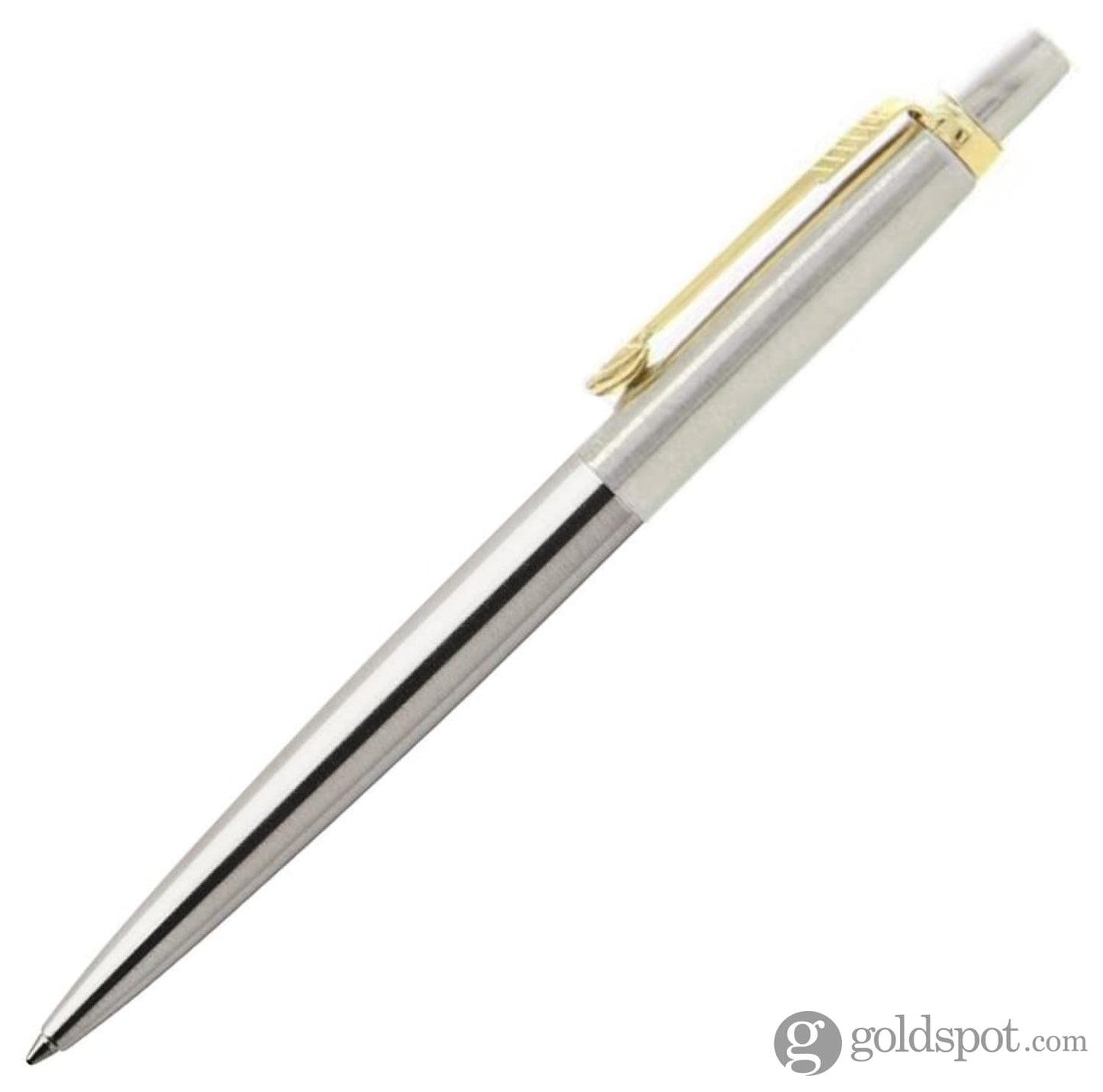Parker Jotter Ballpoint Pen in Stainless Steel Gold Trim Ballpoint Pen