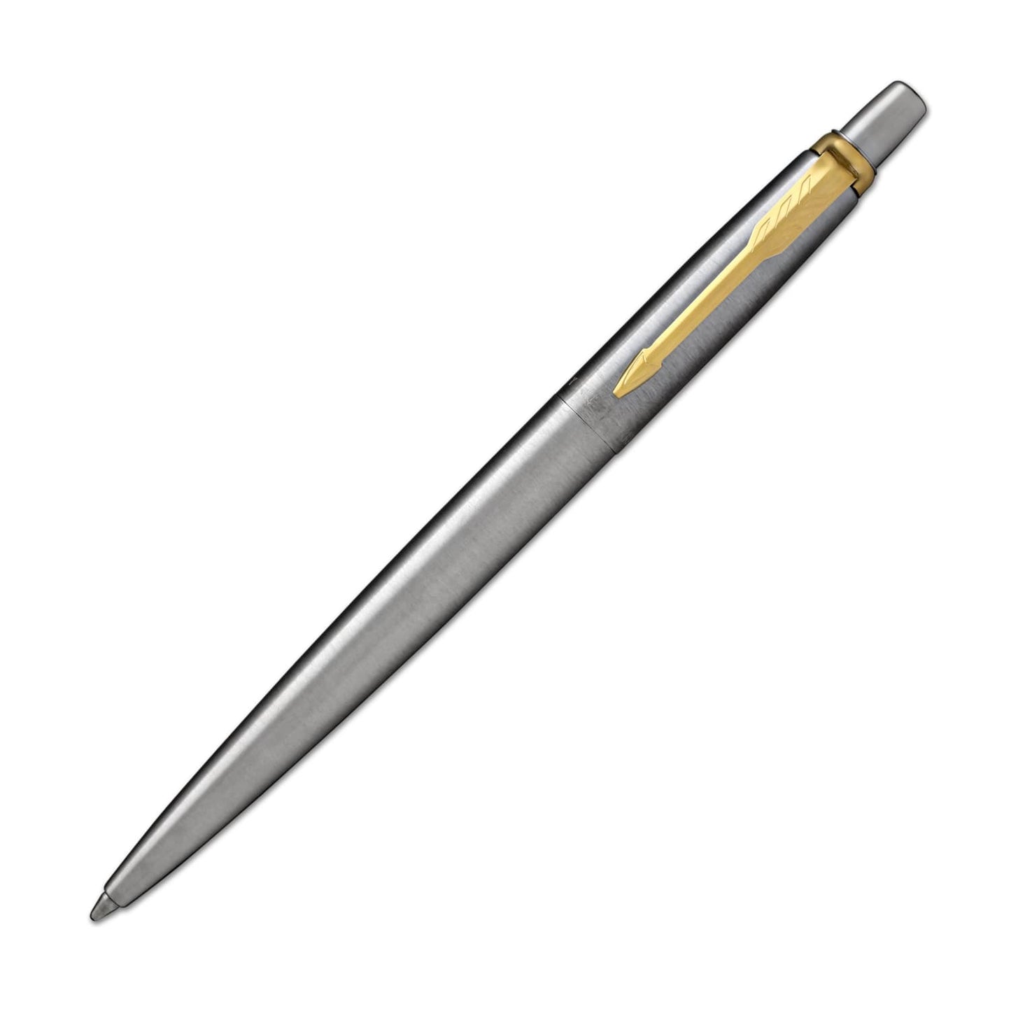 Parker Jotter Ballpoint Pen in Stainless Steel Gold Trim Ballpoint Pen