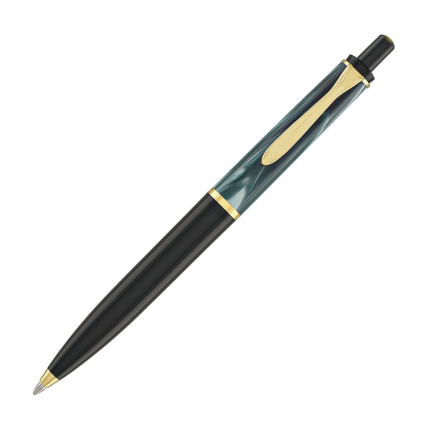 Pelikan K200 Series Ballpoint Pen in Green Marbled with Gold Trim Ballpoint Pens