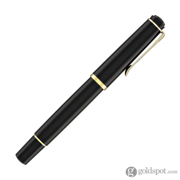 Pelikan M200 Fountain Pen in Black with Gold Trim - Broad Point