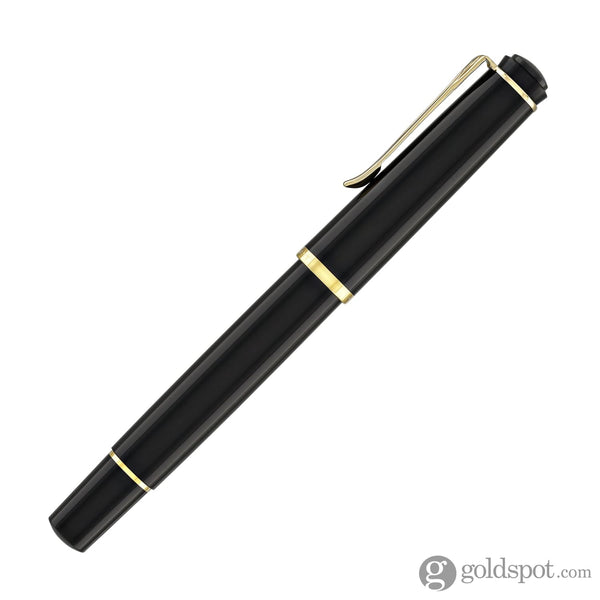 Pelikan M200 Fountain Pen in Black with Gold Trim - Broad Point