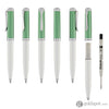 Pelikan Souveran 605 Ballpoint Pen in Green & White with Silver Trim Ballpoint Pens