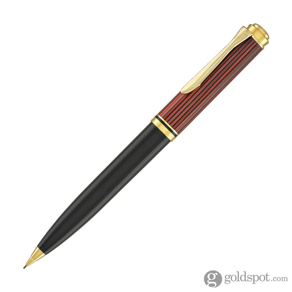 Pelikan Souveran D600 Mechanical Pencil in Black & Red with Gold Trim - 0.7mm Mechanical Pencils