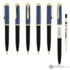 Pelikan Souveran K600 Ballpoint Pen in Black & Blue with Gold Trim Ballpoint Pens