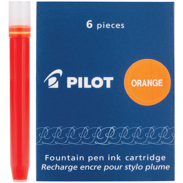 Pilot Namiki Ink Cartridge in Orange - Pack of 6 Fountain Pen Cartridges