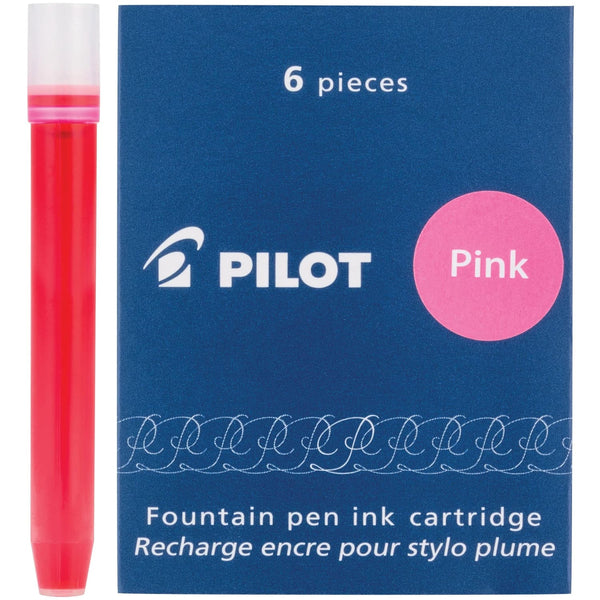 Pilot Namiki Ink Cartridge in Pink - Pack of 6 Fountain Pen Cartridges