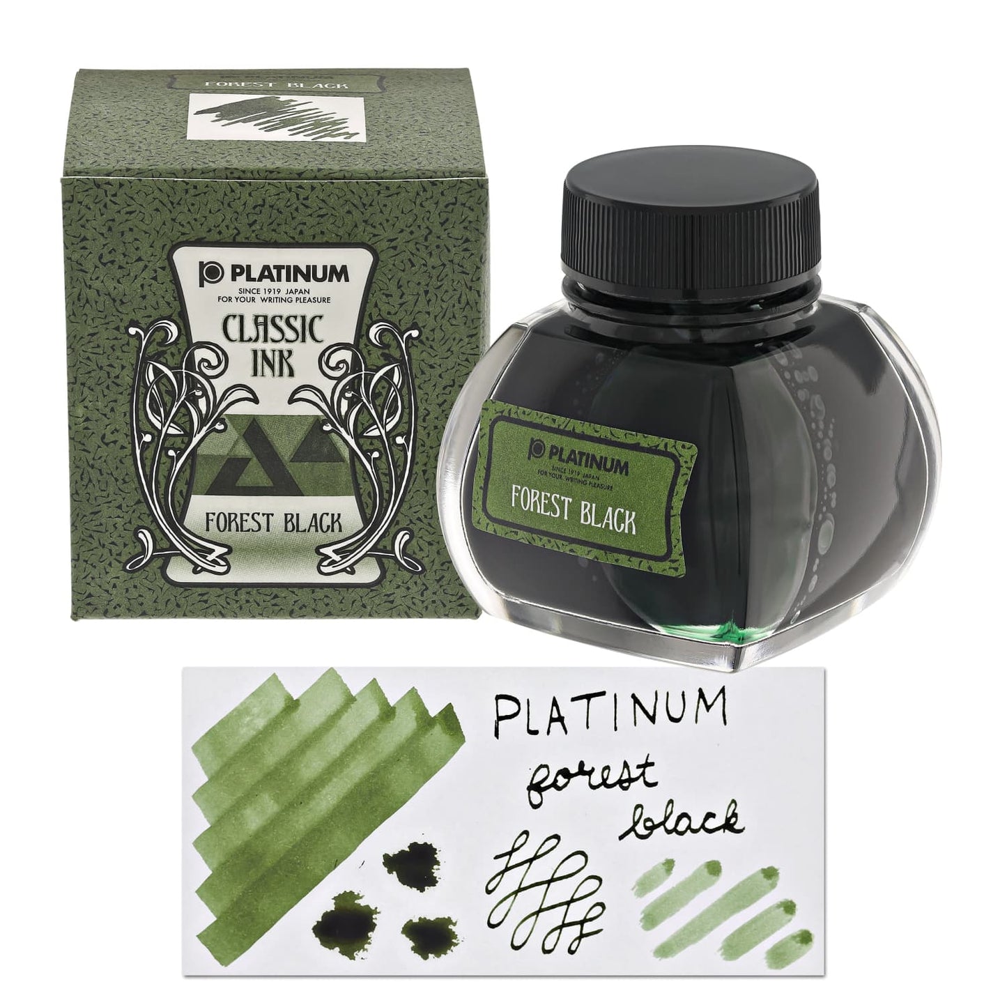 Platinum Classic Bottled Ink in Forest Black - 60 mL Bottled Ink