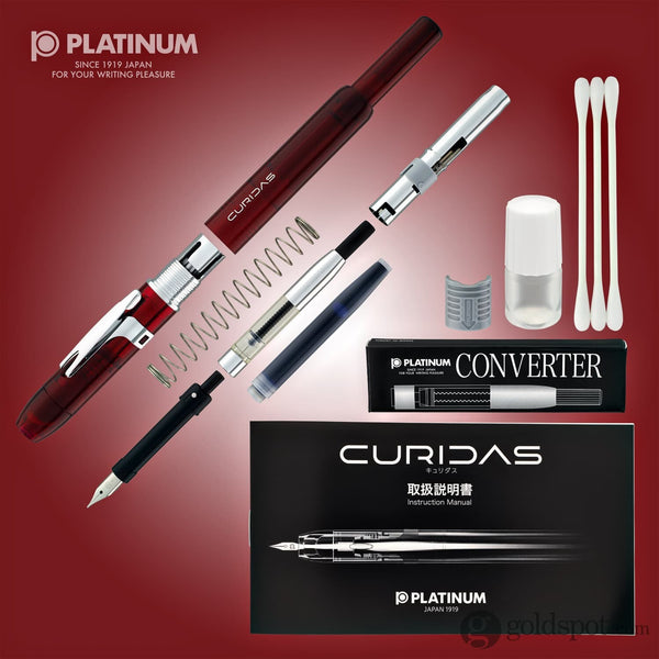 Platinum Curidas Retractable Gran Red Fountain Pen Fountain Pen