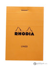 Rhodia No. 11 Staplebound 3 x 4 Notepad in Orange Lined Notebooks Journals