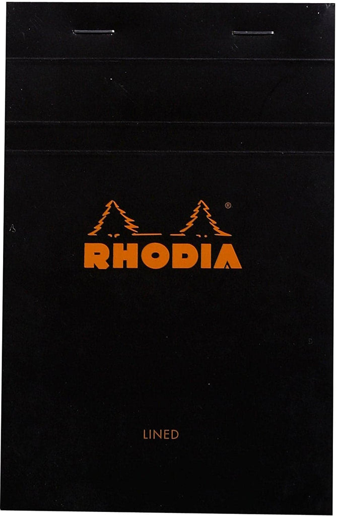 Rhodia No. 14 Staplebound 4.375 x 6.375 Notepad in Black Lined Notebooks Journals