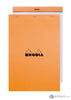Rhodia No. 16 Staplebound 6 x 8.25 Notepad in Orange Lined with Margin Notebooks Journals